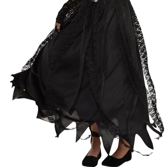 Skeleton Dreadful Dark Goth Princess Costume For Girls - Size Medium 8-10 - Picture 4 of 5